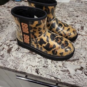 UGG Black and Tan Leopard Boots